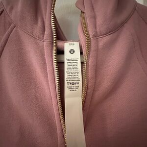 lululemon scuba oversized full zip rose blush /gold